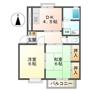 メゾン・ツイン・フィールズ D【2階】の間取り