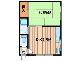 クリスタルハイツ長江【2階】の間取り