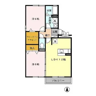 Y’Sレジデンス【2階】の間取り