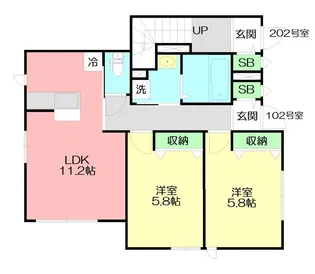 神奈川県茅ヶ崎市松浪2【マンション】の間取り