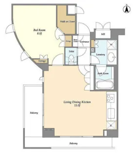 オーキッドレジデンス神楽坂【3階】の間取り