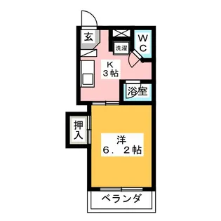 グリーンハイツ浅野II【3階】の間取り