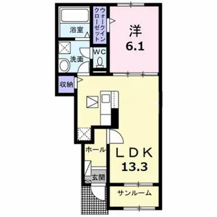 ライラックB【1階】の間取り