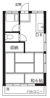 コーポむさしの【2階】の間取り