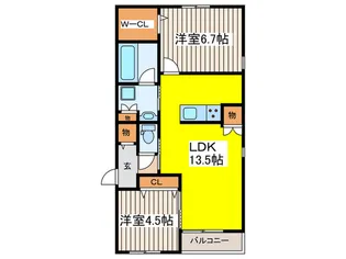 メゾン・ド・シャルム【2階】の間取り