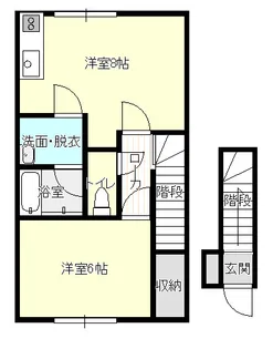 HKハイツ【2階】の間取り