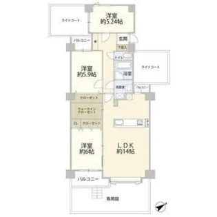 ひかりの丘四号棟【1階】の間取り