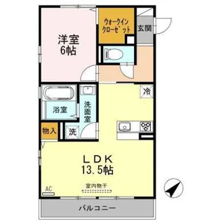 ルガル・ボニート・エフ【2階】の間取り