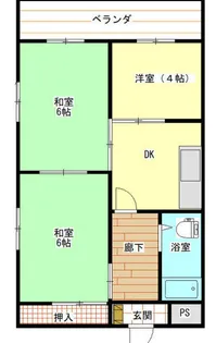 清輝橋マンション【6階】の間取り
