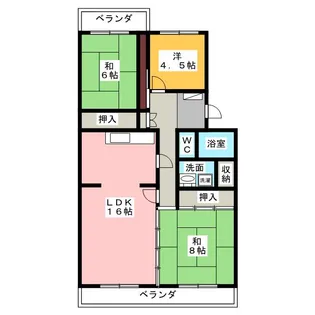タウン千代田橋【5階】の間取り