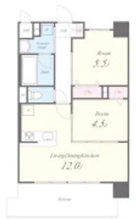 グレースリバー中之島【2階】の間取り
