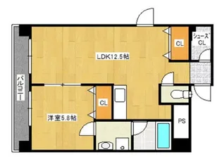 福岡県久留米市梅満町【マンション】の間取り