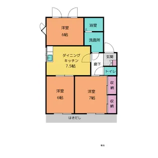 3DKの間取り画像