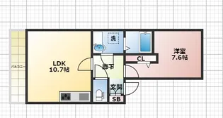 クレメント五個荘【3階】の間取り