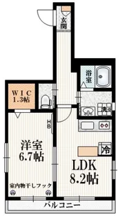1DKの間取り画像