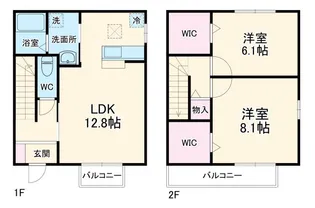 神奈川県厚木市妻田西2【一戸建】の間取り