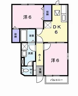 メゾンソレイユII【1階】の間取り