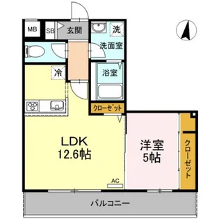 グランメゾン宮内【1階】の間取り