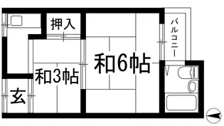 あじさいコーポ【1階】の間取り
