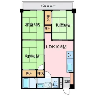 第7越智マンション【1階】の間取り