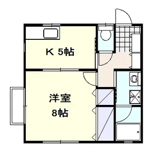 ハイツルーエII【2階】の間取り
