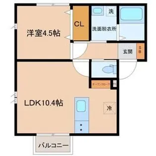 パークフォレスト長命ケ丘【1階】の間取り