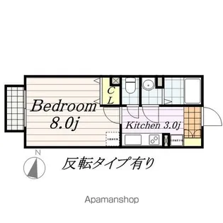 千葉県千葉市中央区港町【アパート】の間取り