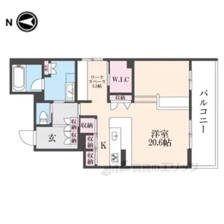 アウスレーゼ御所【3階】の間取り
