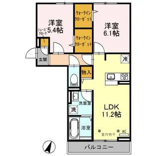 埼玉県蕨市錦町6【アパート】の間取り