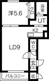 北海道札幌市西区発寒二条5【マンション】の間取り