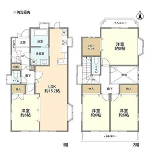 神奈川県横浜市港北区師岡町【一戸建】の間取り