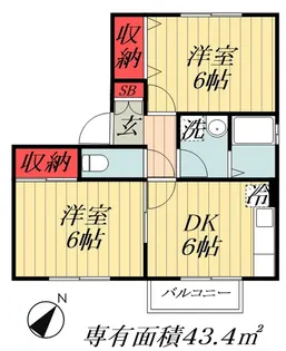 千葉県船橋市二子町【アパート】の間取り