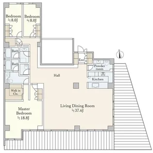 エジンバラハウス【1階】の間取り