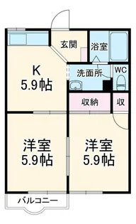 ベクエム湘南【1階】の間取り