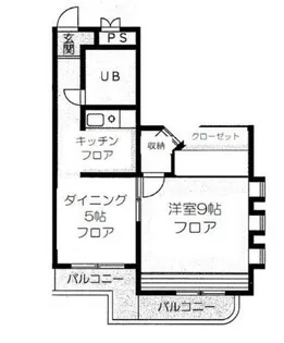 ラ・セゾンヨコハマ【1階】の間取り