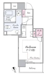東京都港区芝2【マンション】の間取り