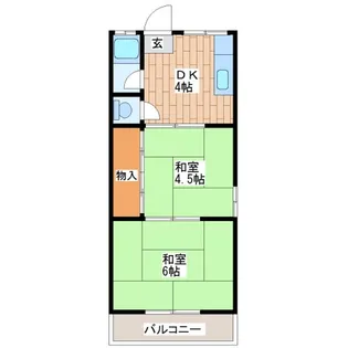 クオーレマンション巽北【1階】の間取り