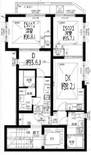 ピアコートTM武蔵関弐番館【5階】の間取り