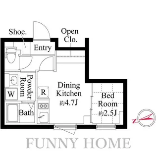 エクサム三軒茶屋IVの間取り