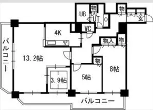 知事公館前タワーレジデンス【8階】の間取り