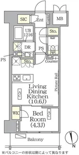 東京都新宿区東五軒町【マンション】の間取り