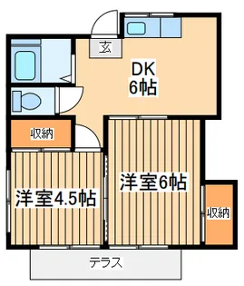 ケーハイム【1階】の間取り