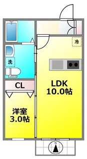 インペリアル【1階】の間取り