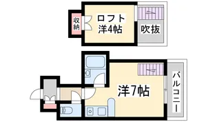大阪府大阪市淀川区東三国1【マンション】の間取り