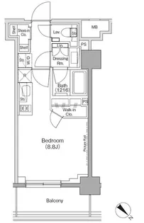 ザ・パークハビオ月島フロント【10階】の間取り
