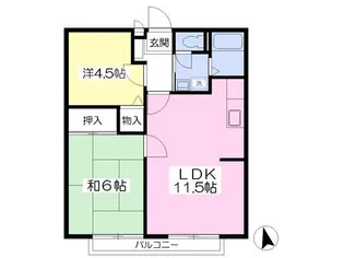 カーサエントピア I【2階】の間取り