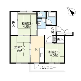 UR北坂戸【5階】の間取り