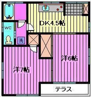 埼玉県さいたま市中央区下落合4【アパート】の間取り