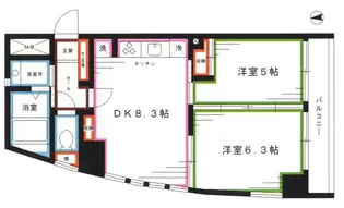 アールレジデンス東中野【9階】の間取り