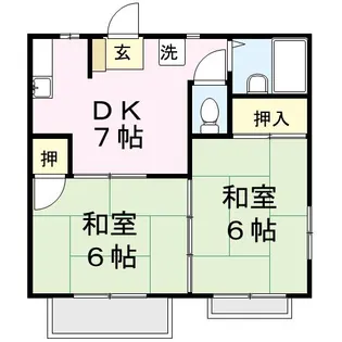 グリーンハイツ野本【2階】の間取り